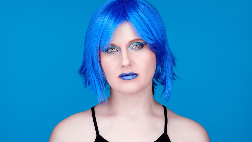 Editorial Blue Monochromatic Makeup