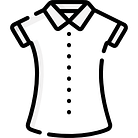 An icon of a short-sleeved blouse
