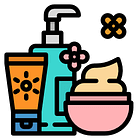 Icon of an assortment of skincare products