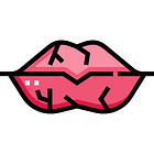Icon of dried lips