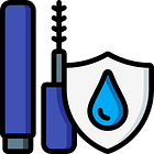 Icon of mascara with a waterproof symbol