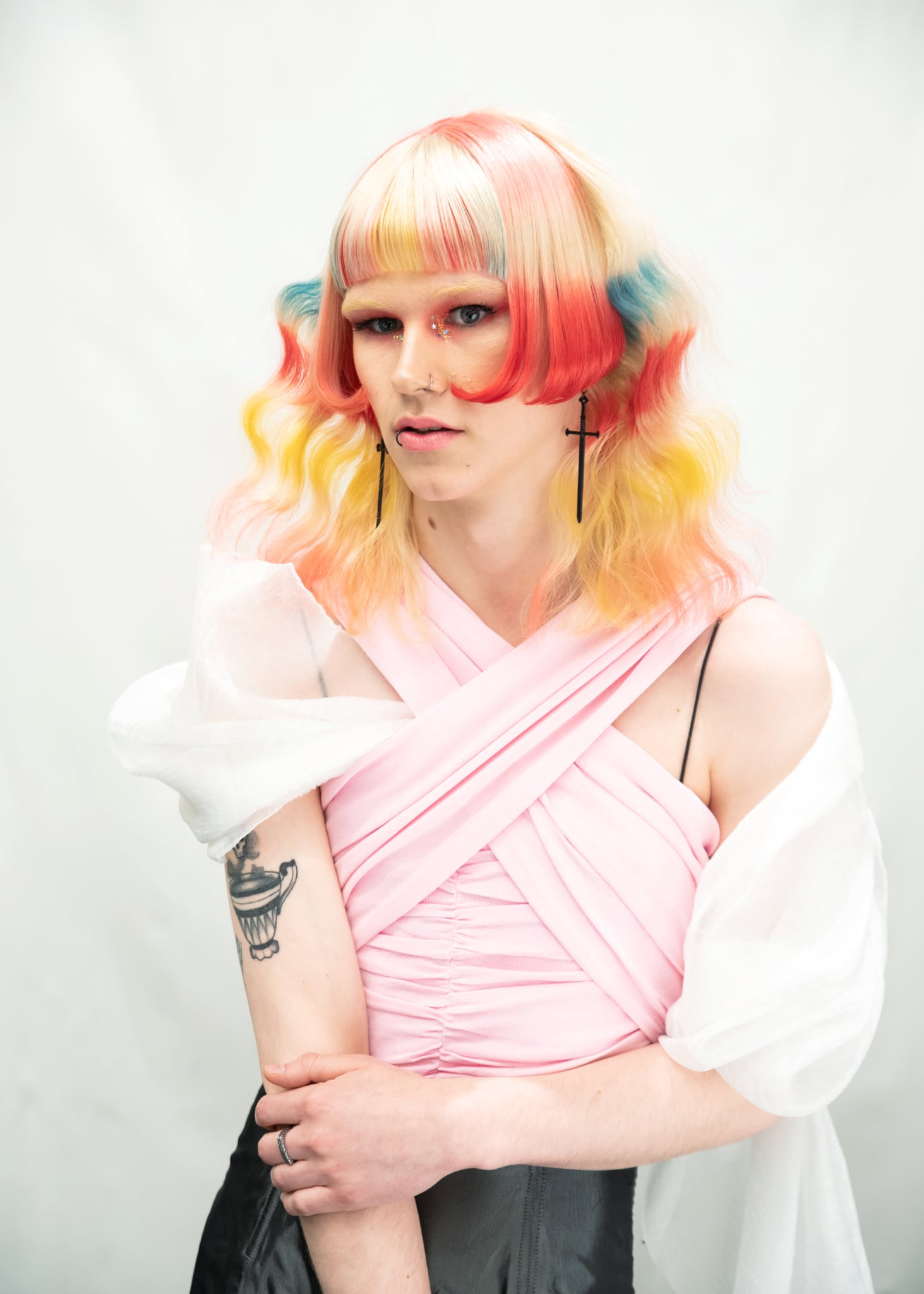 Editorial makeup for hair show competition photos by Waring Makeup