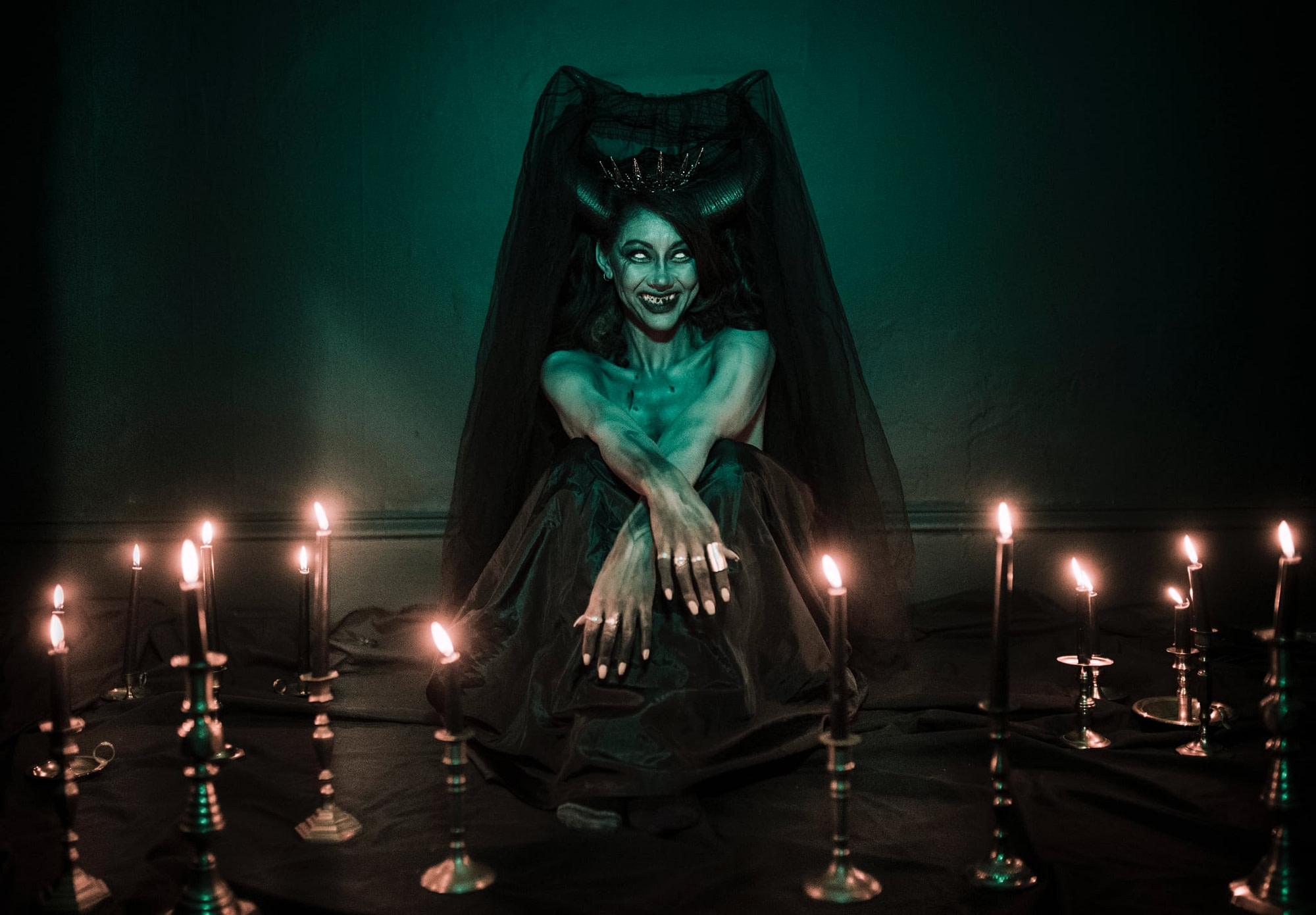Demonic inspired Halloween makeup by Waring Makeup