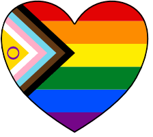 Pride Progressive Flag Heart