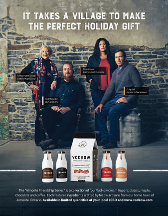 Ad from Food & Drink magazine about Vodkow from Dairy Distillery