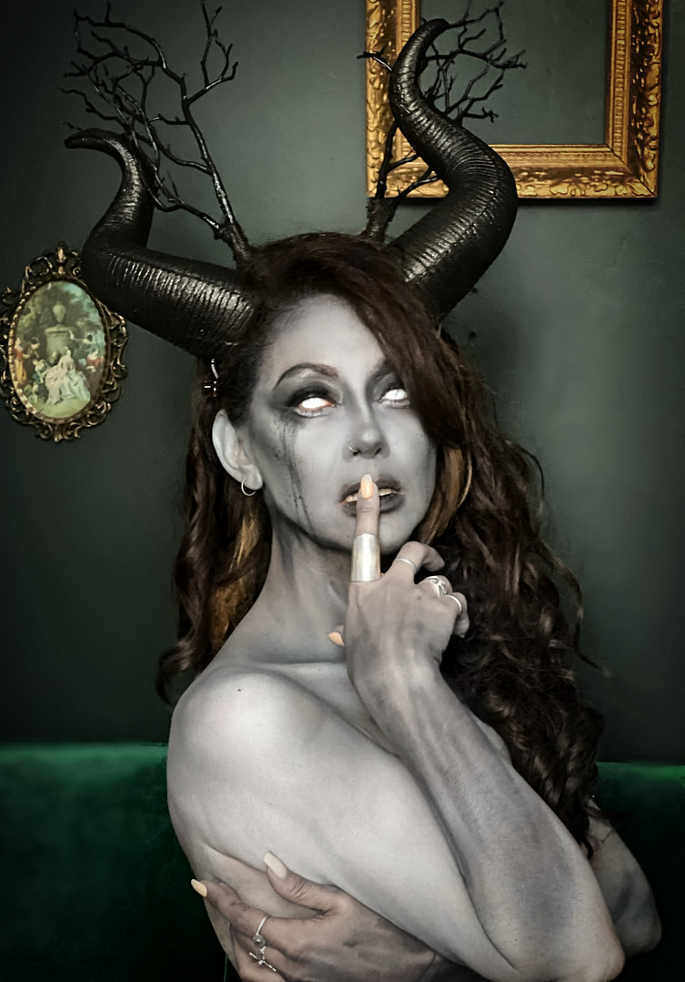 Demonic inspired Halloween makeup by Waring Makeup
