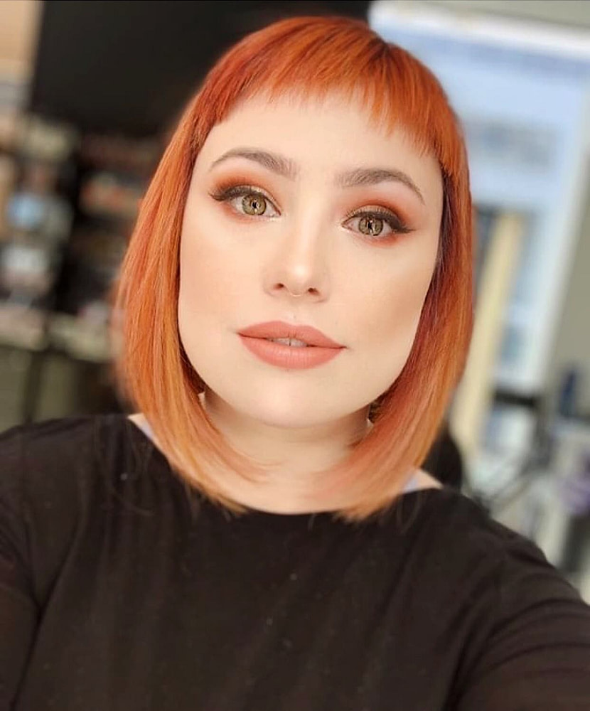Full Glam with Peach Accents