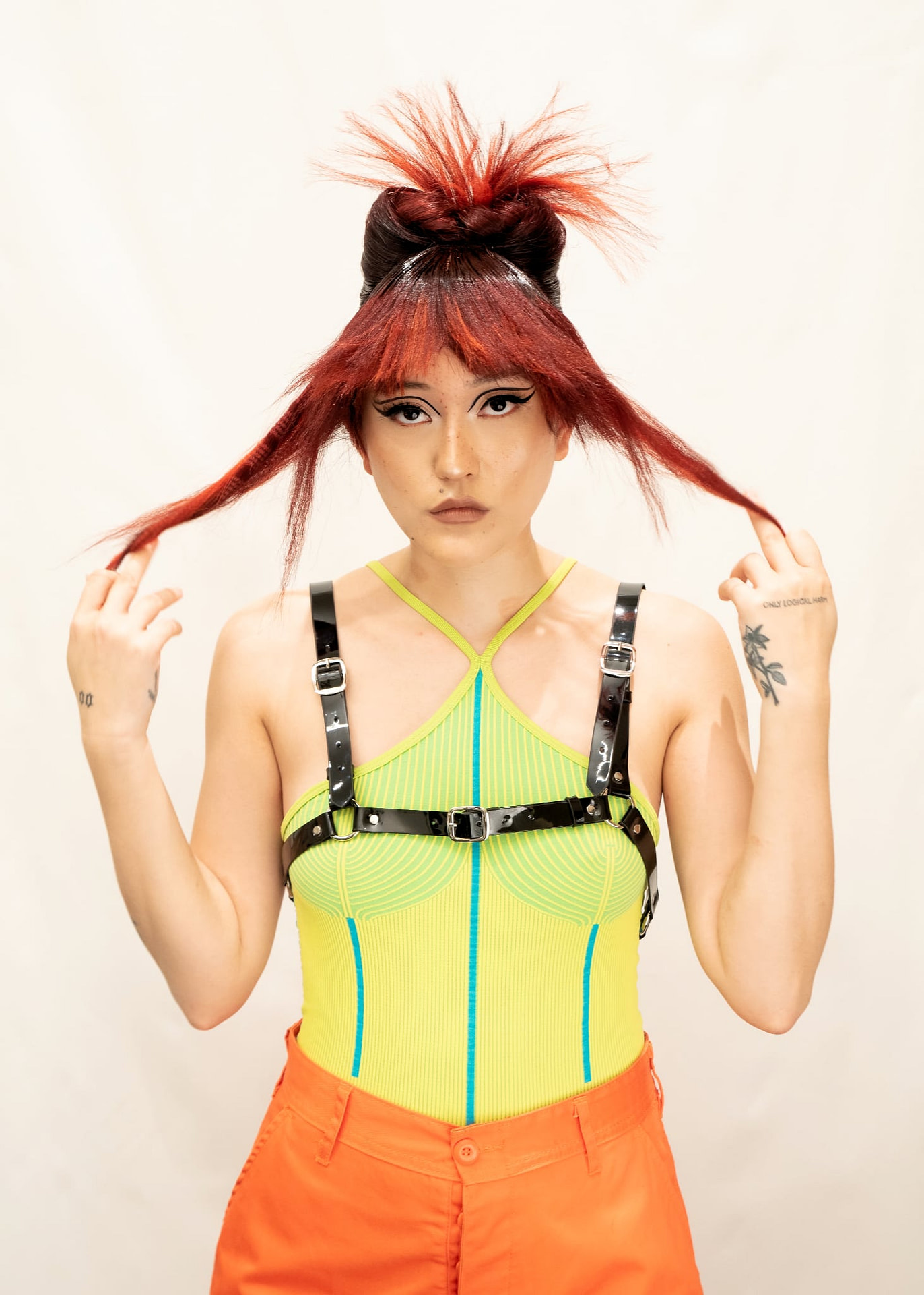 Graphic Liner Editorial Makeup by Gen Waring Graphic Liner Editorial Makeup by Waring Makeup for hair show photos